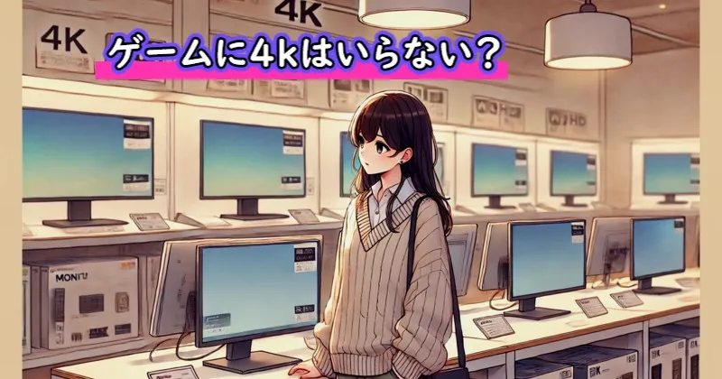 イメージ画像：ゲームに4kはいらない？