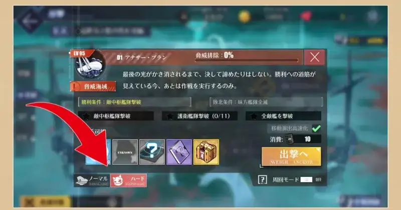 アズールレーン2024冬イベハード海域の解説