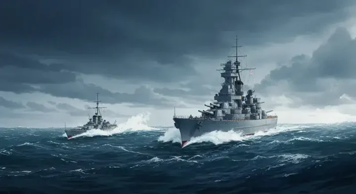 高速艦船と大型艦船