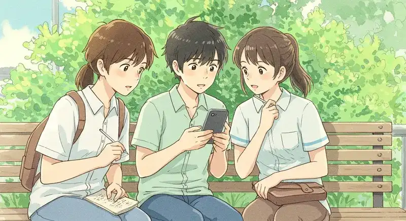 前向きな表情で話すファンたち