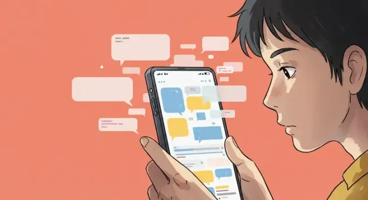 SNSで議論する様子
