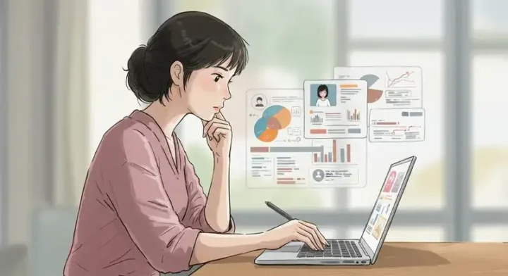 SNSと編成ツールを使う様子