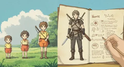キャラと共に成長する名前のイメージ