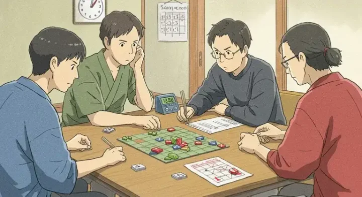 得点勝負をする大人たち