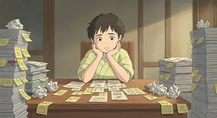 名前を考えて悩む少年の姿
