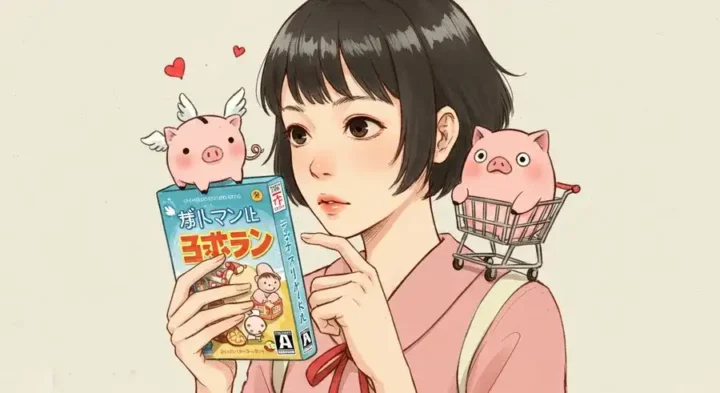 ゲームを手に悩む人物