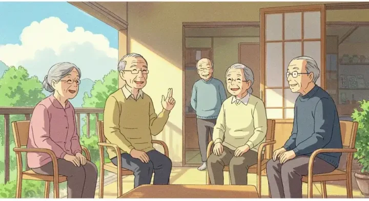 高齢者が座ったまま楽しむ道具なしの脳トレゲーム