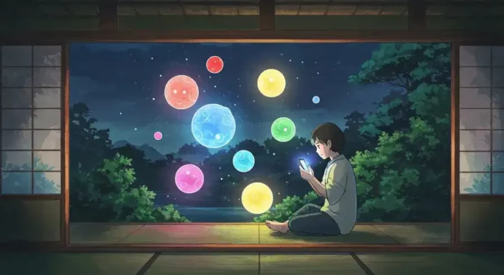 東方人狼をソロプレイで楽しむスマホゲームの様子